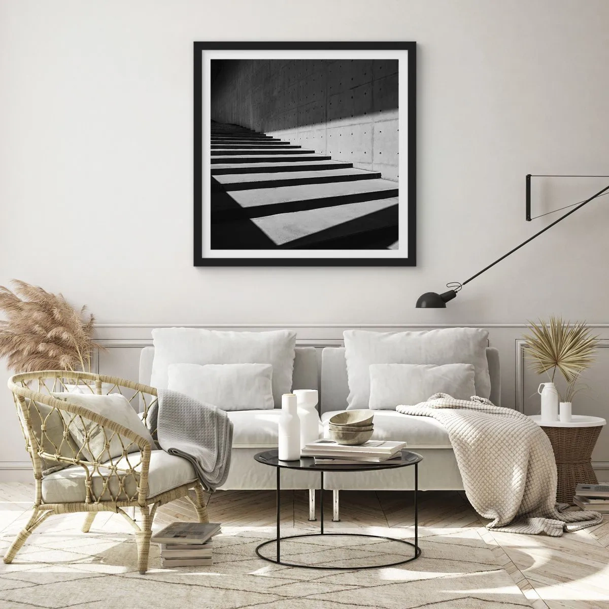 Plagát v čiernom ráme - Surová krása modernizmu - 30x30 cm