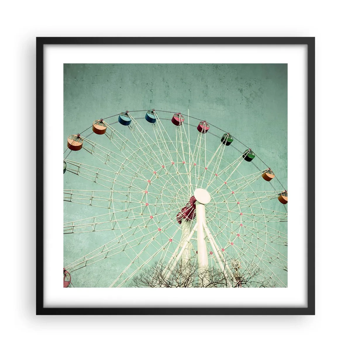 Plagát v čiernom ráme - Pozývame vás na zábavu - 50x50 cm