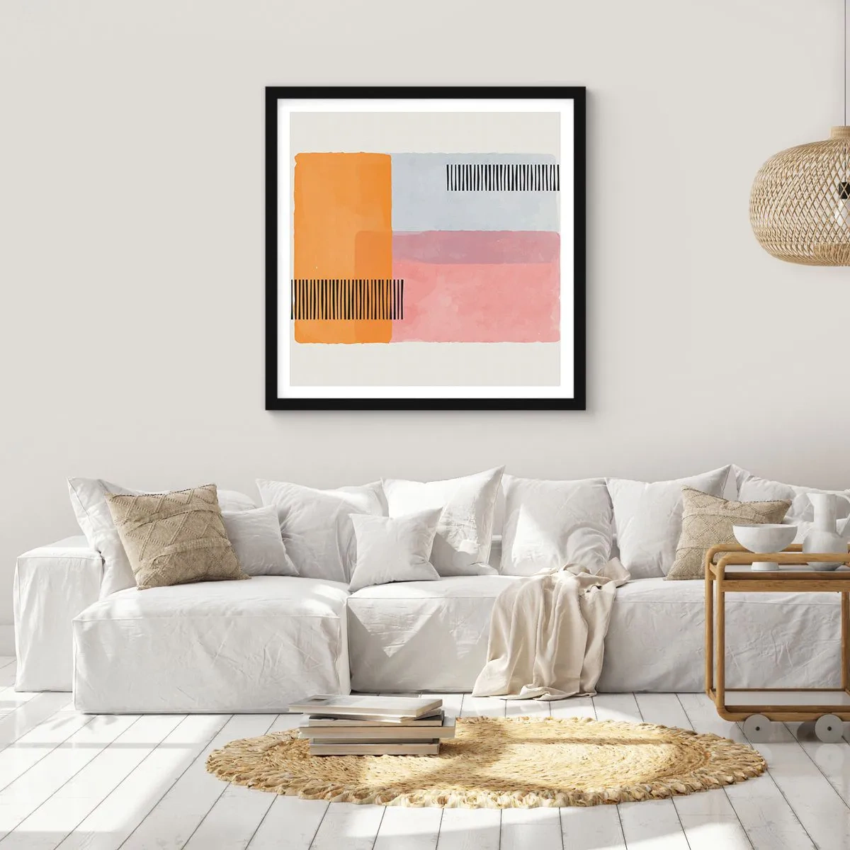 Plagát v čiernom ráme - Z rohu do rohu - 60x60 cm