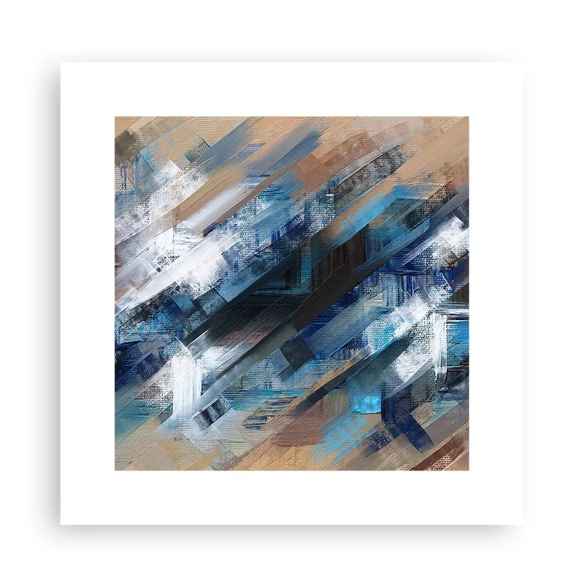 Plagát - Modrá šikmosť - 30x30 cm