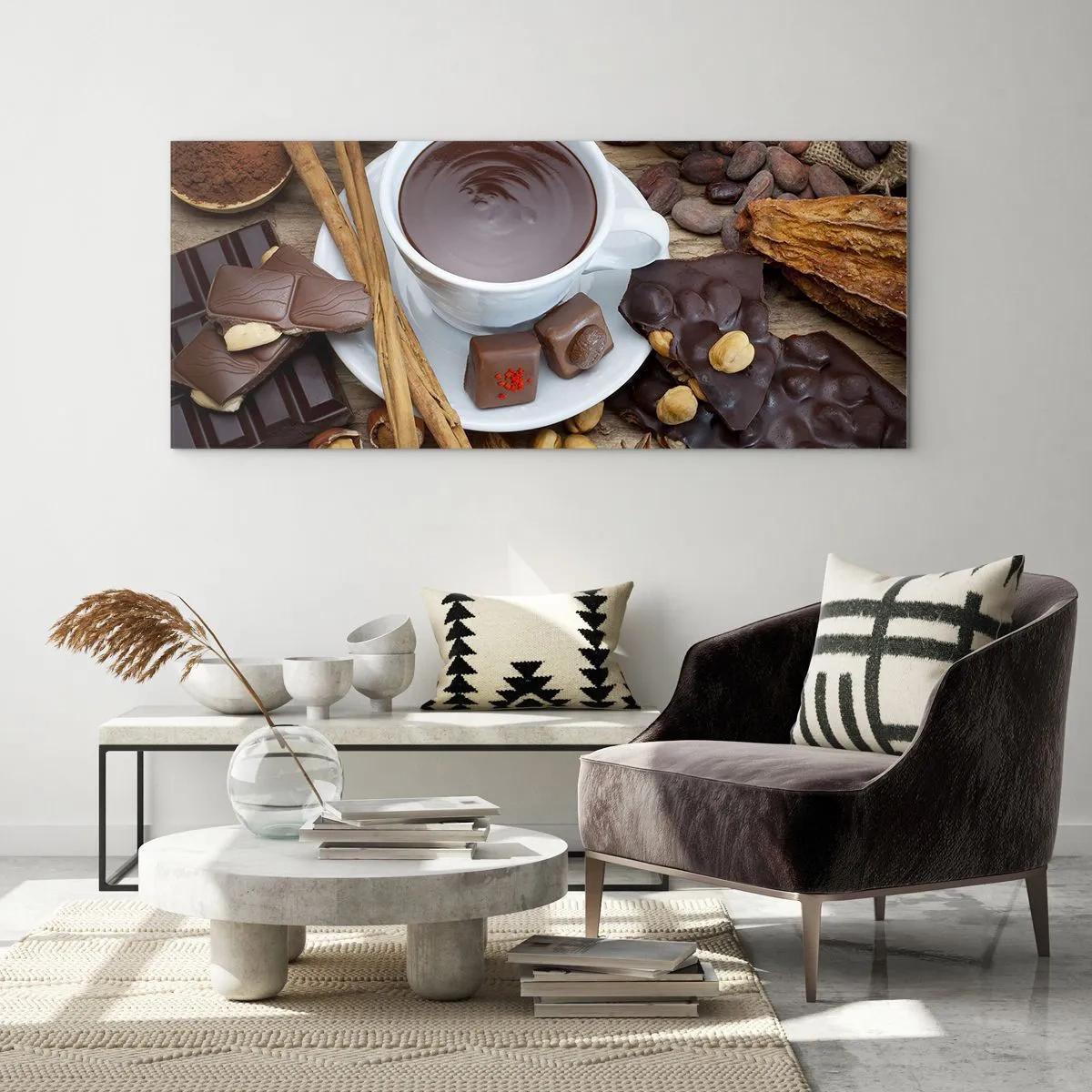 Obraz na skle - Z rozprávkovej továrne na čokoládu - 90x30 cm