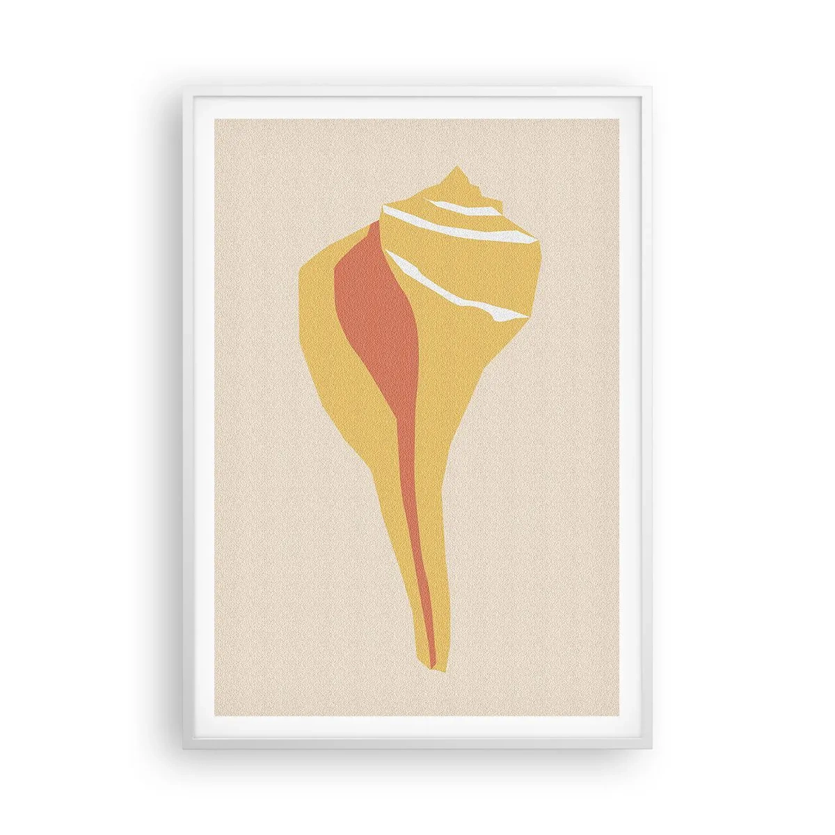 Plagát v bielom ráme - Organická abstrakcia – rast - 70x100 cm