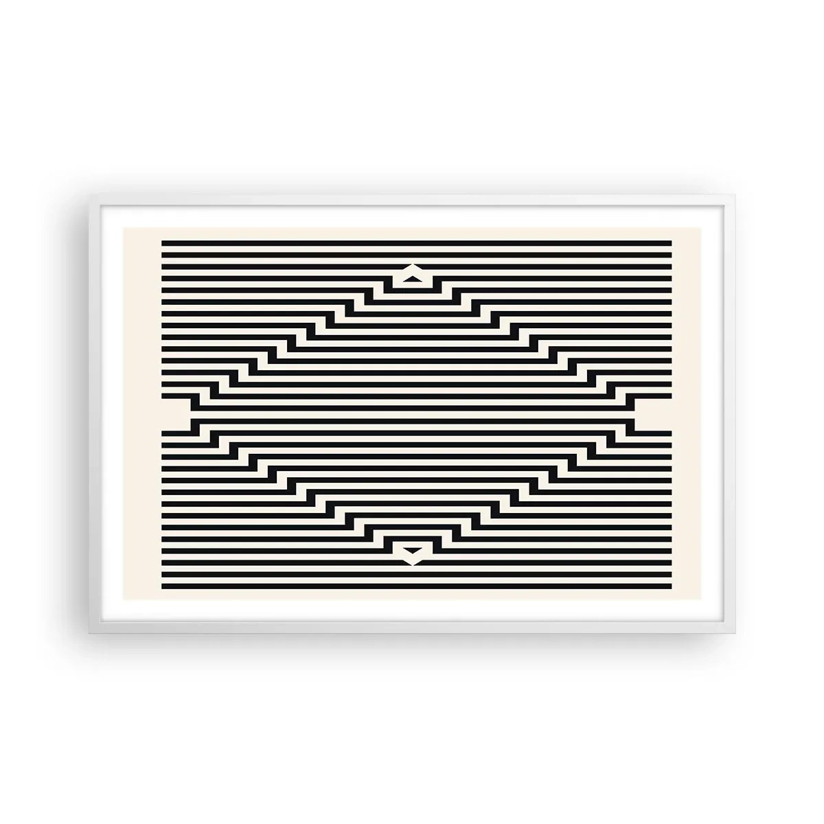 Plagát v bielom ráme - Geometrická ilúzia - 91x61 cm