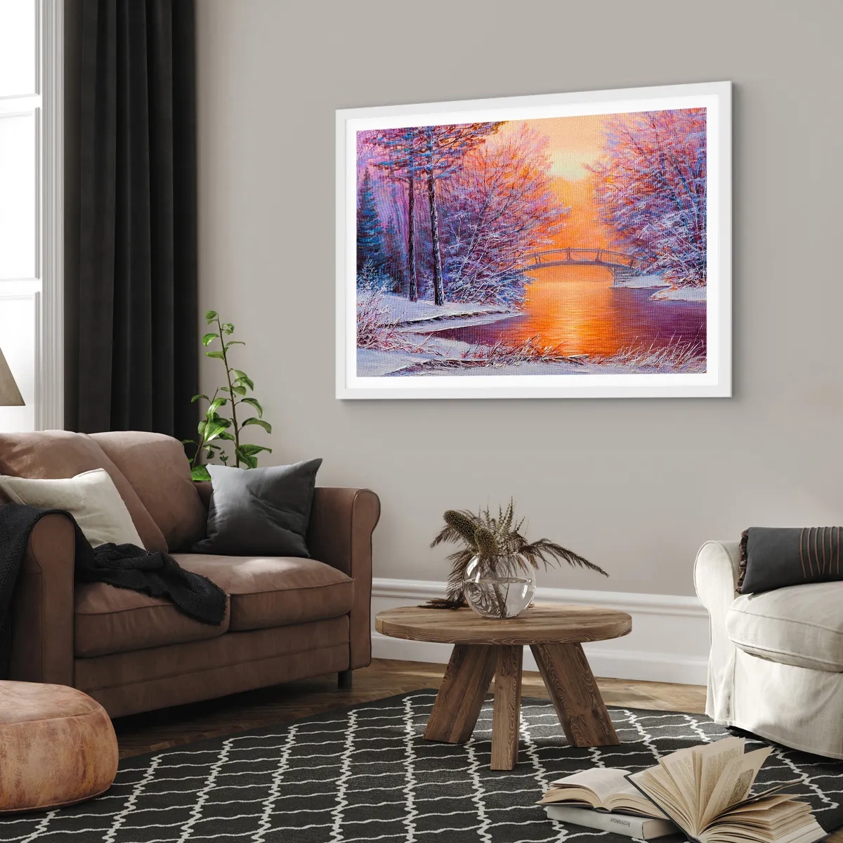 Plagát v bielom ráme - Stretneme sa tu - 50x40 cm