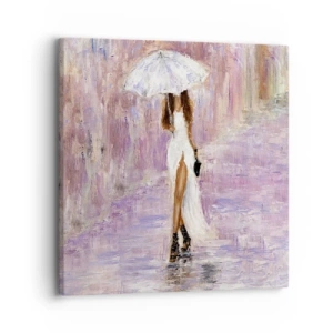 Obraz na plátne - V ľaliovom daždi - 30x30 cm