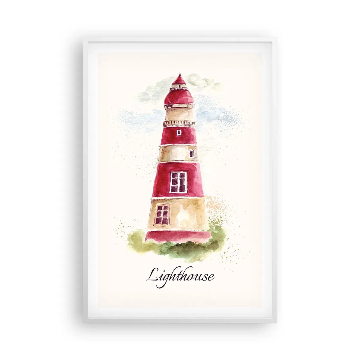 Plagát v bielom ráme - Tu je vždy počasie - 61x91 cm