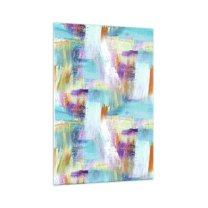Obraz na skle - Veselé striedavé cákance - 70x100 cm