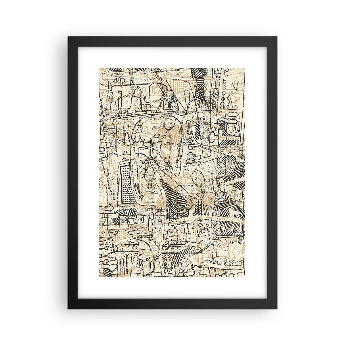 Plagát v čiernom ráme - Čaká na rozlúštenie - 30x40 cm