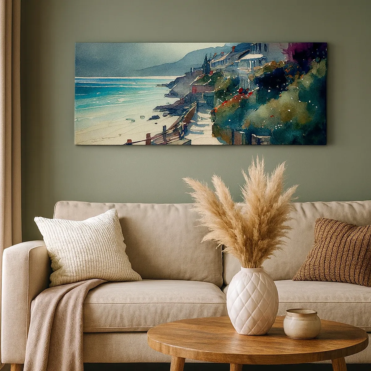 Obraz na plátne - Stredomorské mestečko - 30x30 cm