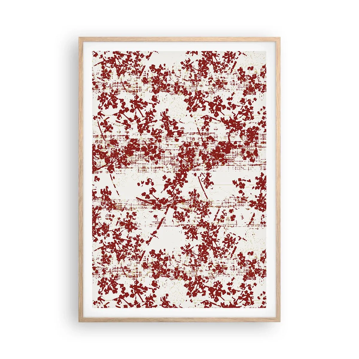 Plagát v ráme zo svetlého duba - Staré kaliko - 70x100 cm