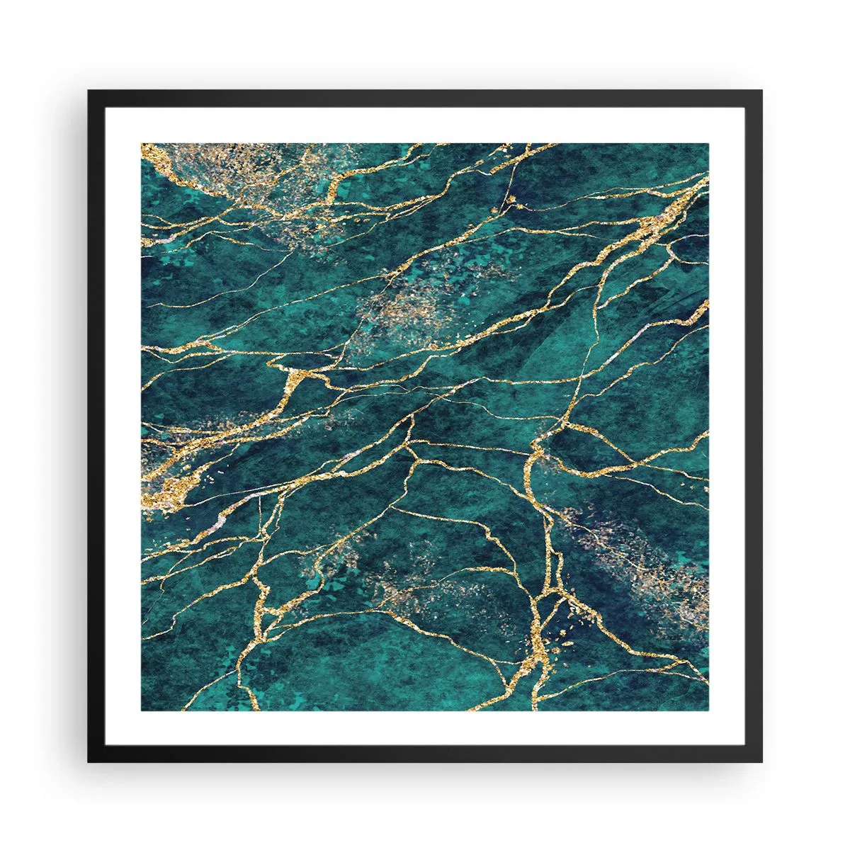 Plagát v čiernom ráme - Zlatá žila - 60x60 cm