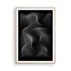 Plagát v ráme zo svetlého duba - Tanec svetla v priestore - 70x100 cm