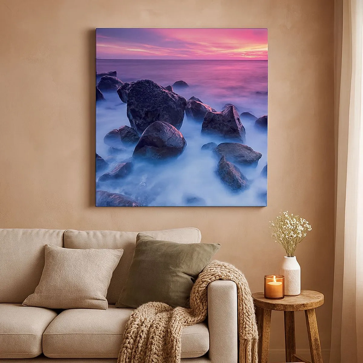 Obraz na plátne - Narodeniny v lesku a v hmle - 30x30 cm