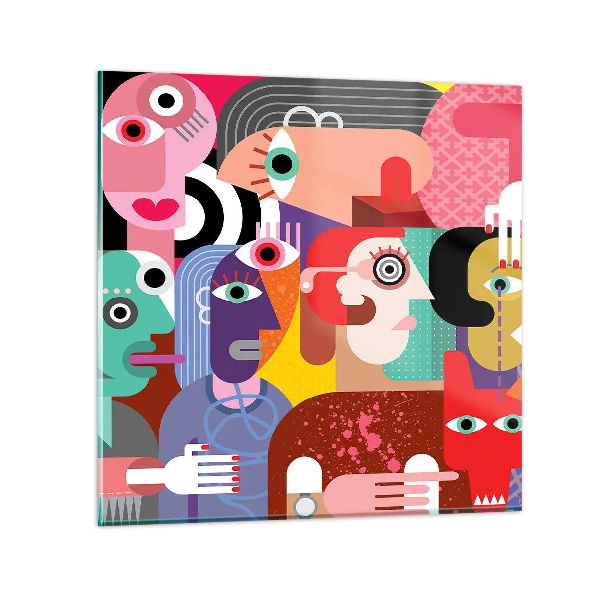 Obraz na skle - My od pána Picassa - 40x40 cm