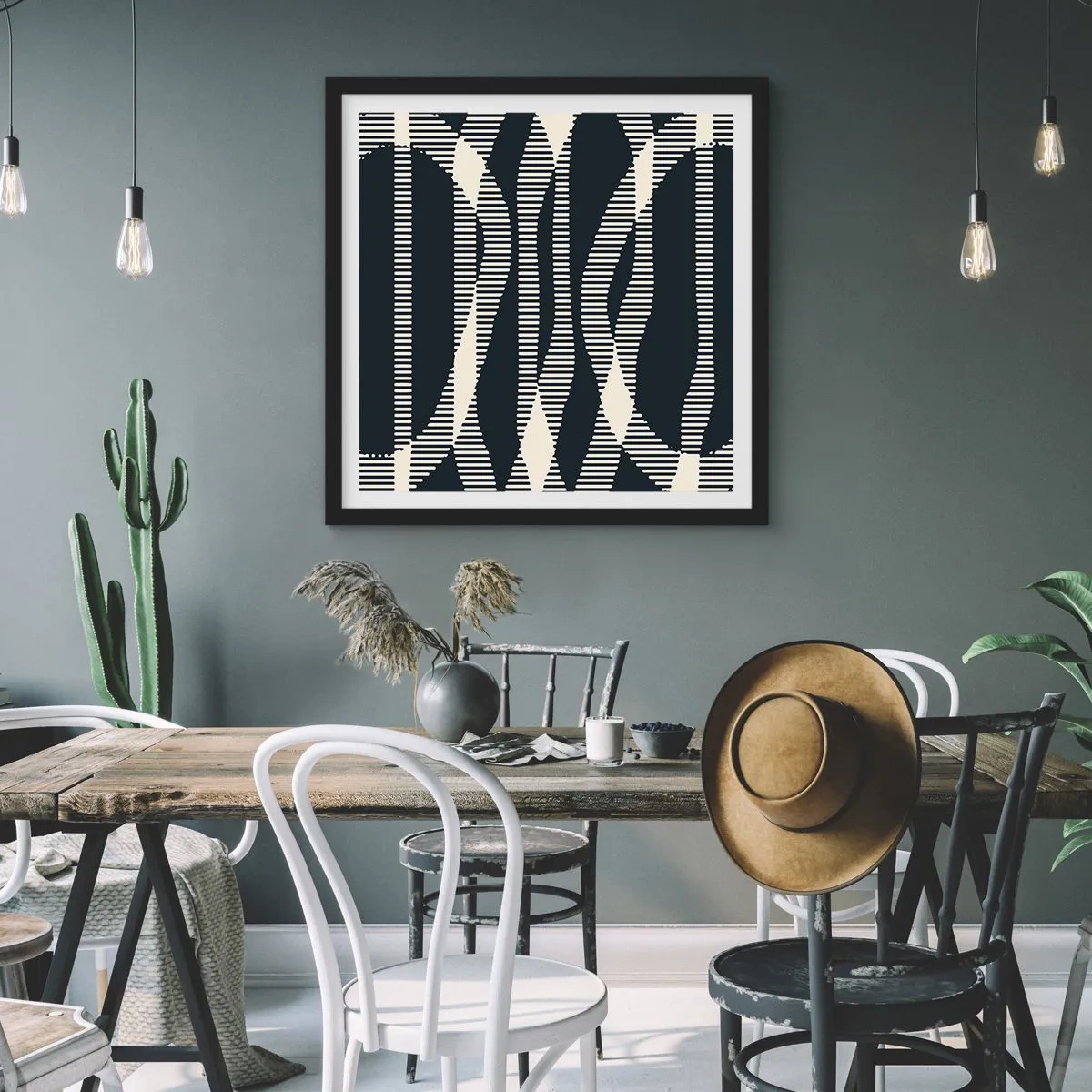 Plagát v čiernom ráme - Pokus o prelomenie temnoty - 60x60 cm