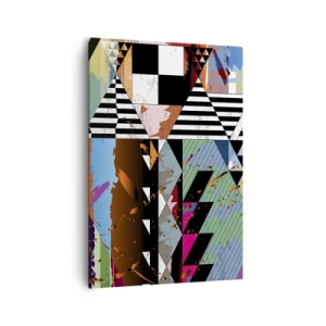 Obraz na plátne - Geometricky a organicky - 70x100 cm