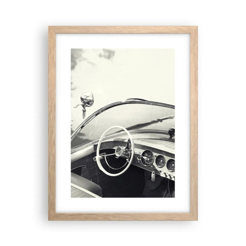 Plagát v ráme zo svetlého duba - Počasie pre bohatých - 30x40 cm