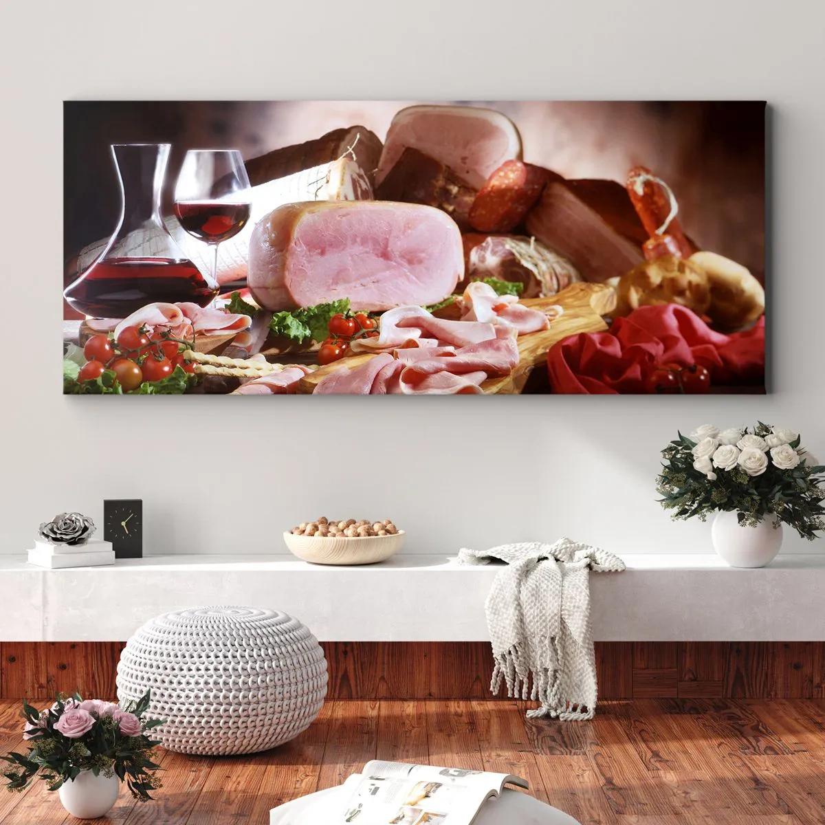 Obraz na plátne - Kulinárne snívanie s karafou - 120x50 cm
