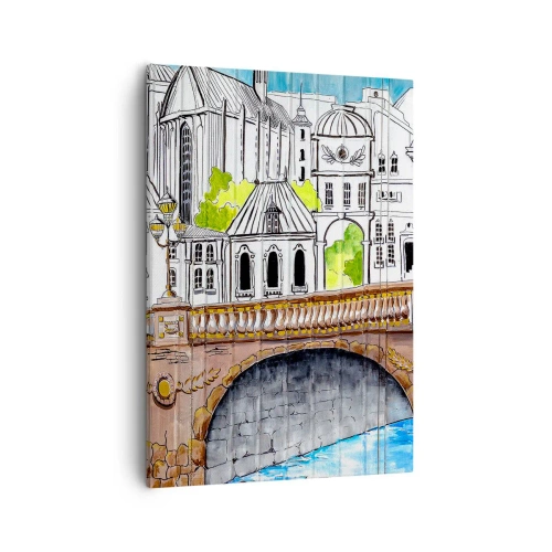 Obraz na plátne - Mesto ako maľované - 50x70 cm