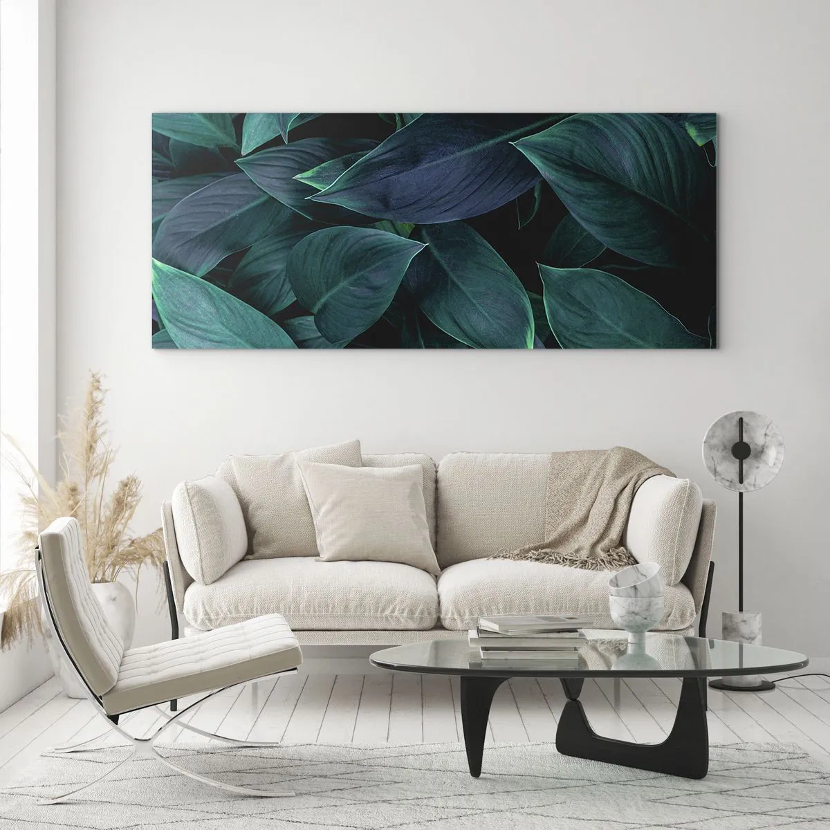 Obraz na skle - Zeleň sama o sebe - 100x40 cm