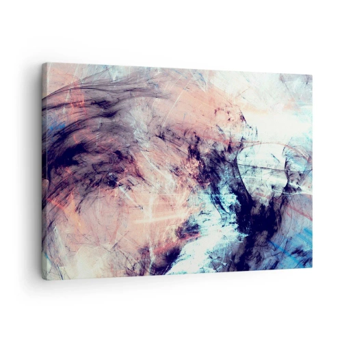 Obraz na plátne - Abstraktná kompozícia v pastelových a tmavých tónoch - 70x50cm - Vnímaj vietor - Moderná nástenná dekorácia do obývacej izby a spálne ARTTOR