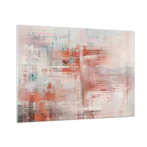 Obraz na skle - Zahmlené. Ale ružové - 100x70 cm