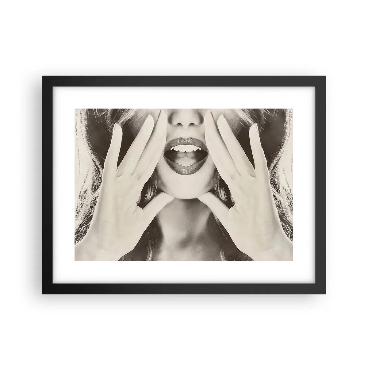 Plagát v čiernom ráme - Už idem! - 40x30 cm