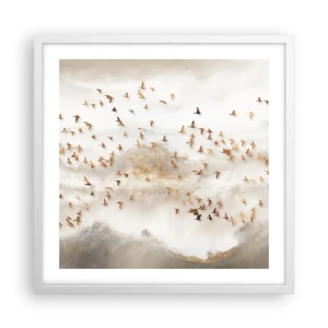 Plagát v bielom ráme - Už je čas... - 50x50 cm