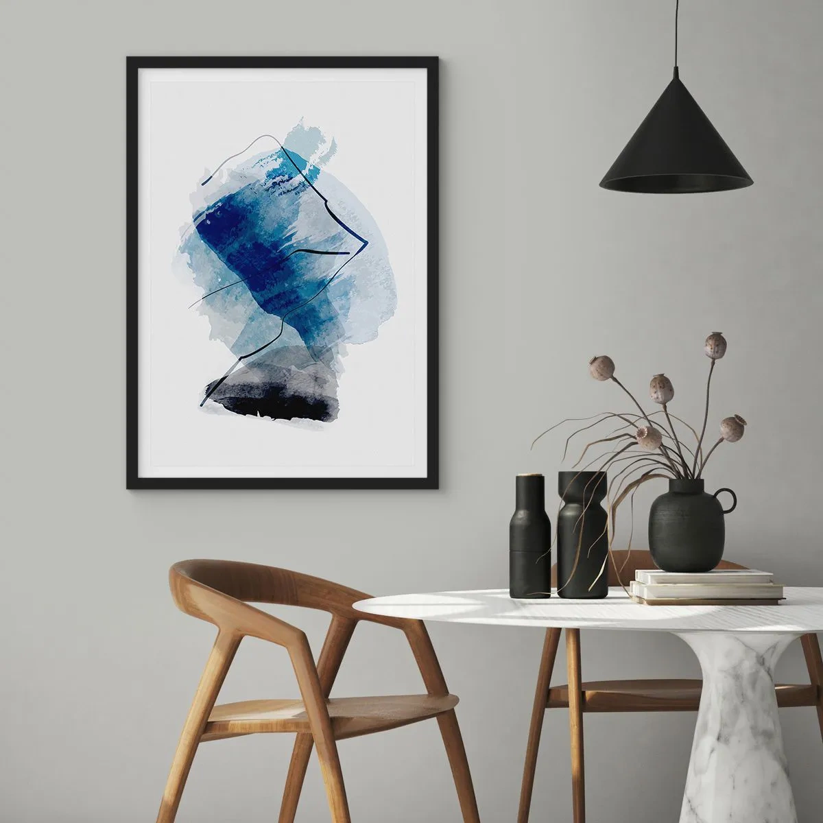 Plagát v čiernom ráme - Ľadová hora - 61x91 cm