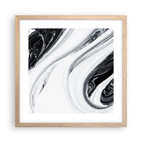 Plagát v ráme zo svetlého duba - Spojenie protikladov - 40x40 cm