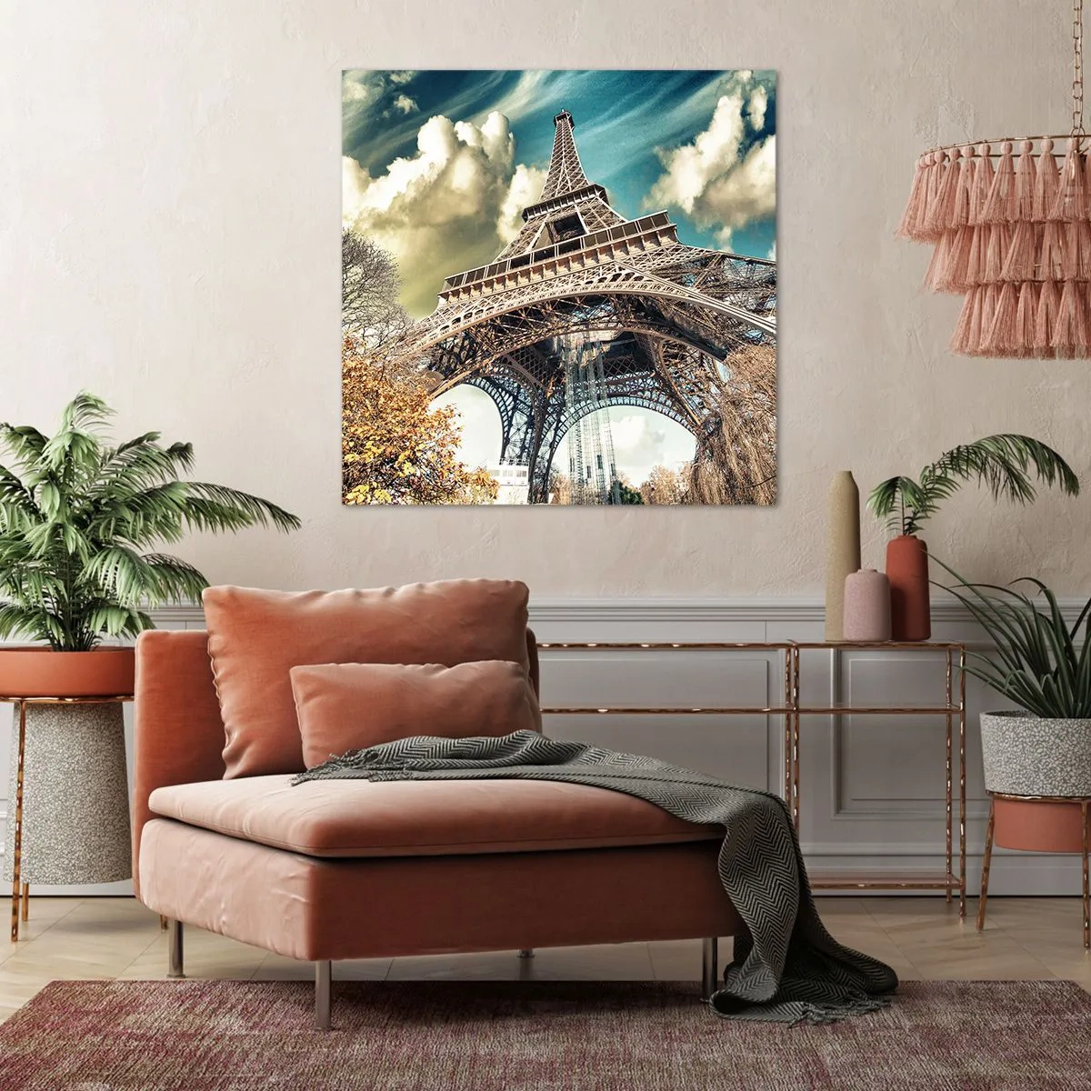 Obraz na plátne - A na jeseň v Paríži… - 30x30 cm