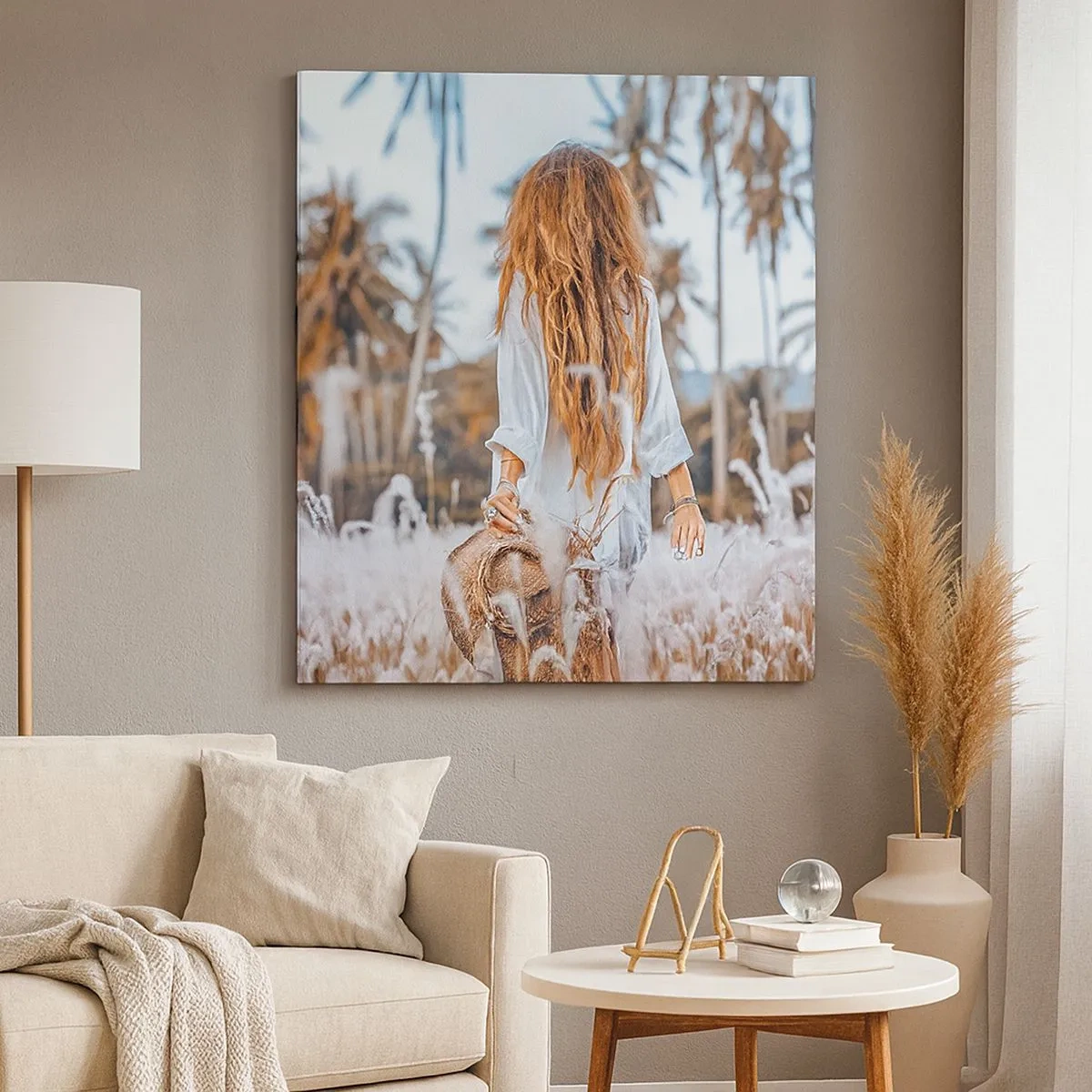 Obraz na plátne - Zrodená z trávnej páperie - 30x30 cm