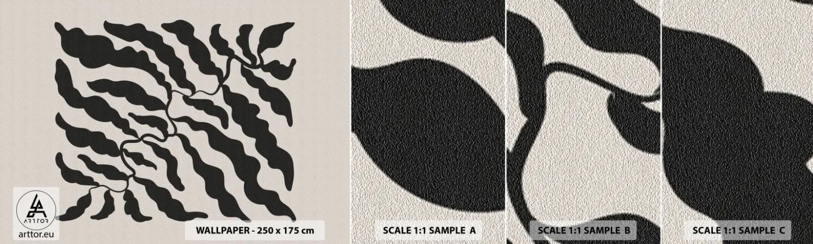 Vzorka samolepiacej fototapety Deluxe Sticker - Povaha štvorca - Boho, Rastliny, Kus - 100x30 cm