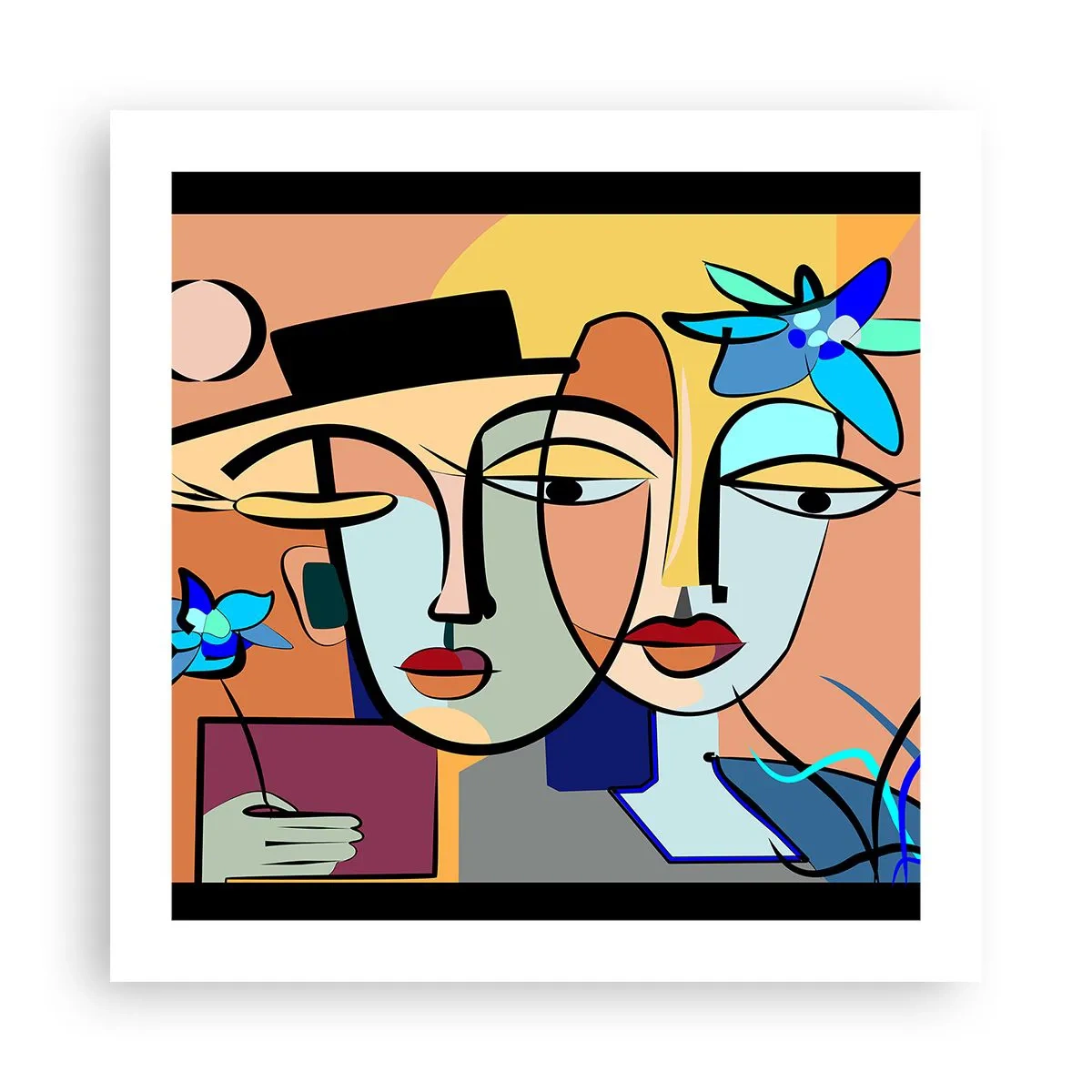 Plagát - Picassovo randez vous - 50x50 cm