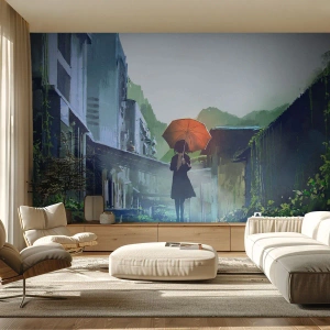 Fototapeta Standard Eco - Oživujúci dážď - Abstrakcia, Mesto, Architektúra - 250x175 cm