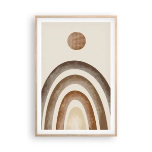 Plagát v ráme zo svetlého duba - V ďalekej galaxii - 61x91 cm