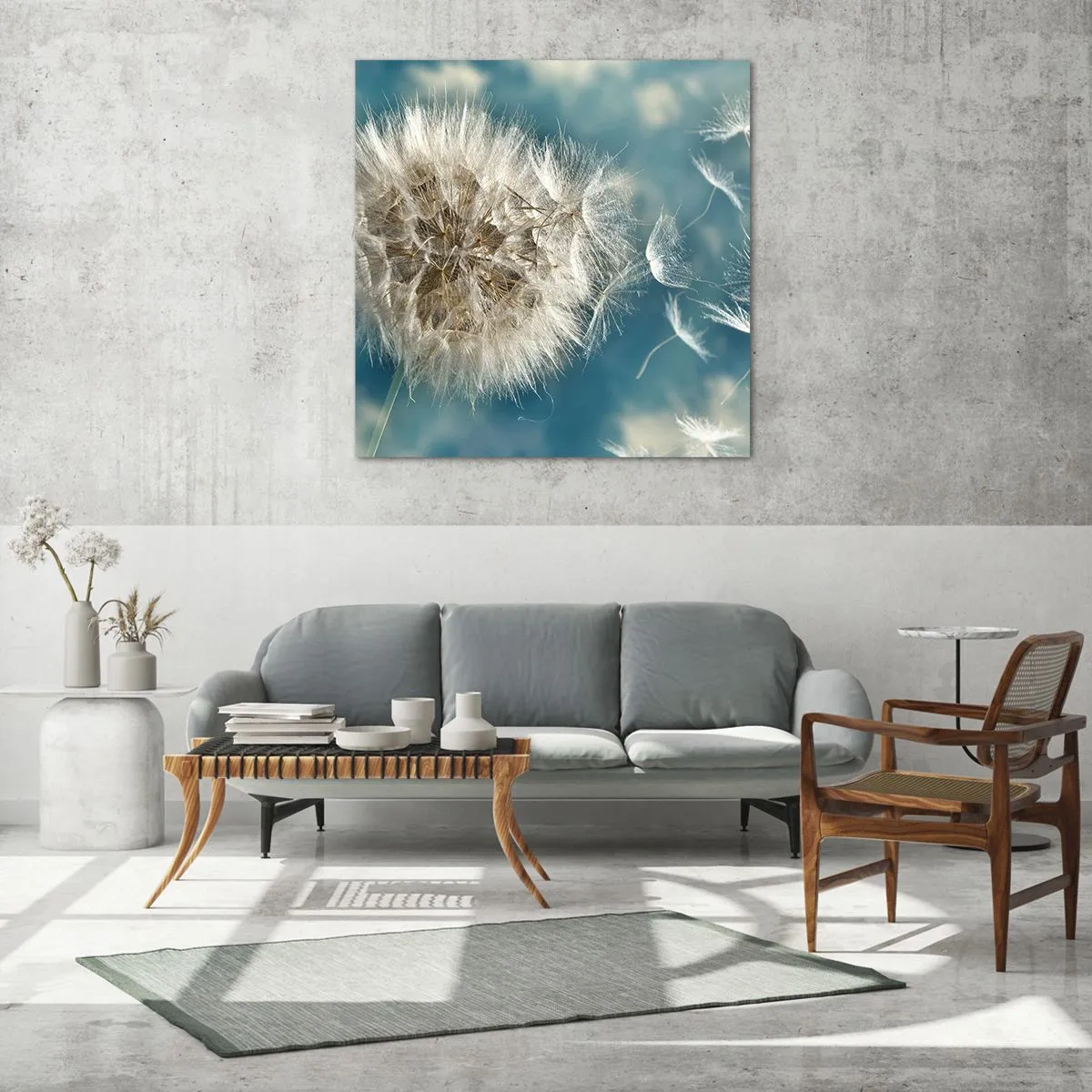 Obraz na skle - Dych anjela - 70x70 cm