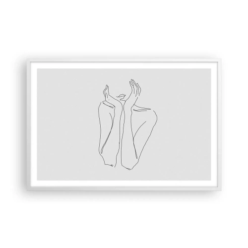 Plagát v bielom ráme - O čom snívajú dievčatá - 91x61 cm