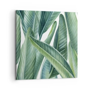 Obraz na plátne - Proste zelená - 50x50 cm