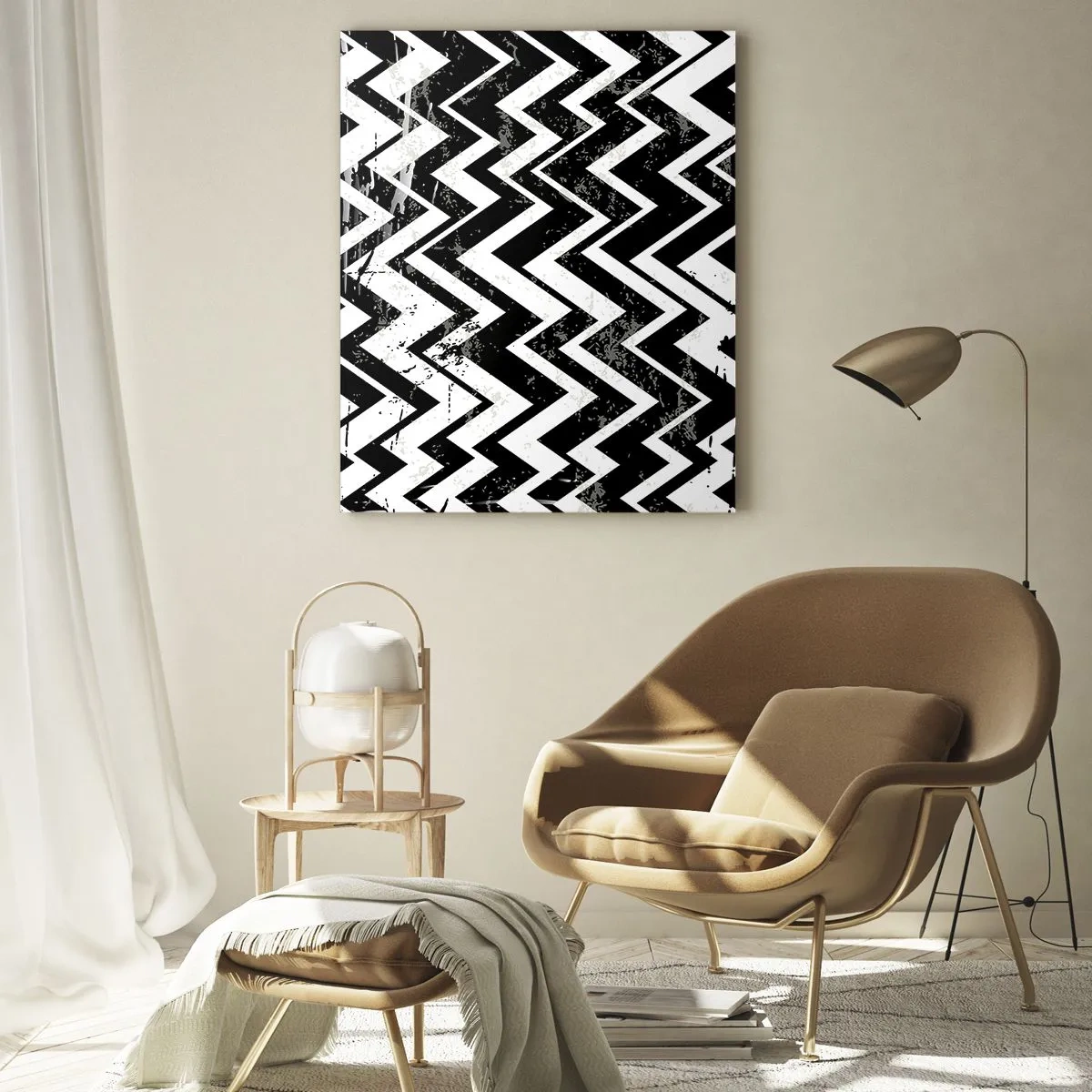 Obraz na skle - Cik-biele, cik-čierne - 70x100 cm