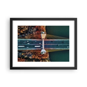 Plagát v čiernom ráme - Za vodami, za lesmi - 40x30 cm