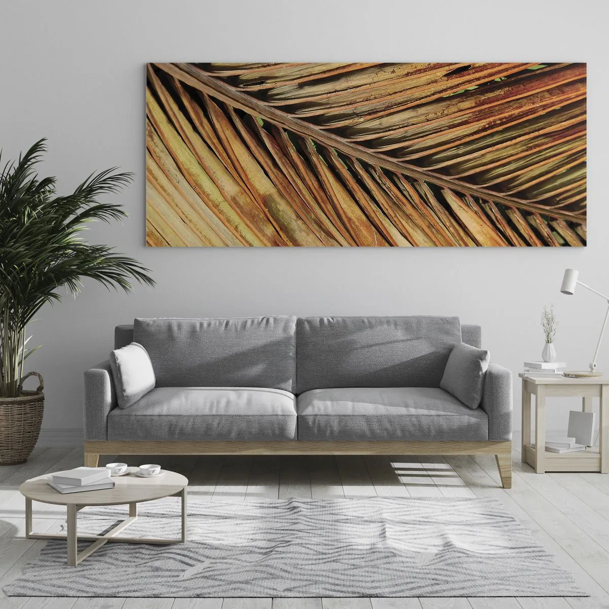 Obraz na skle - Kokosové zlato - 100x40 cm