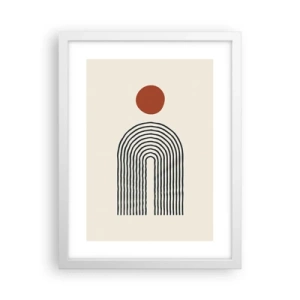 Plagát v bielom ráme - Magnetizmus tvarov a farieb - 30x40 cm