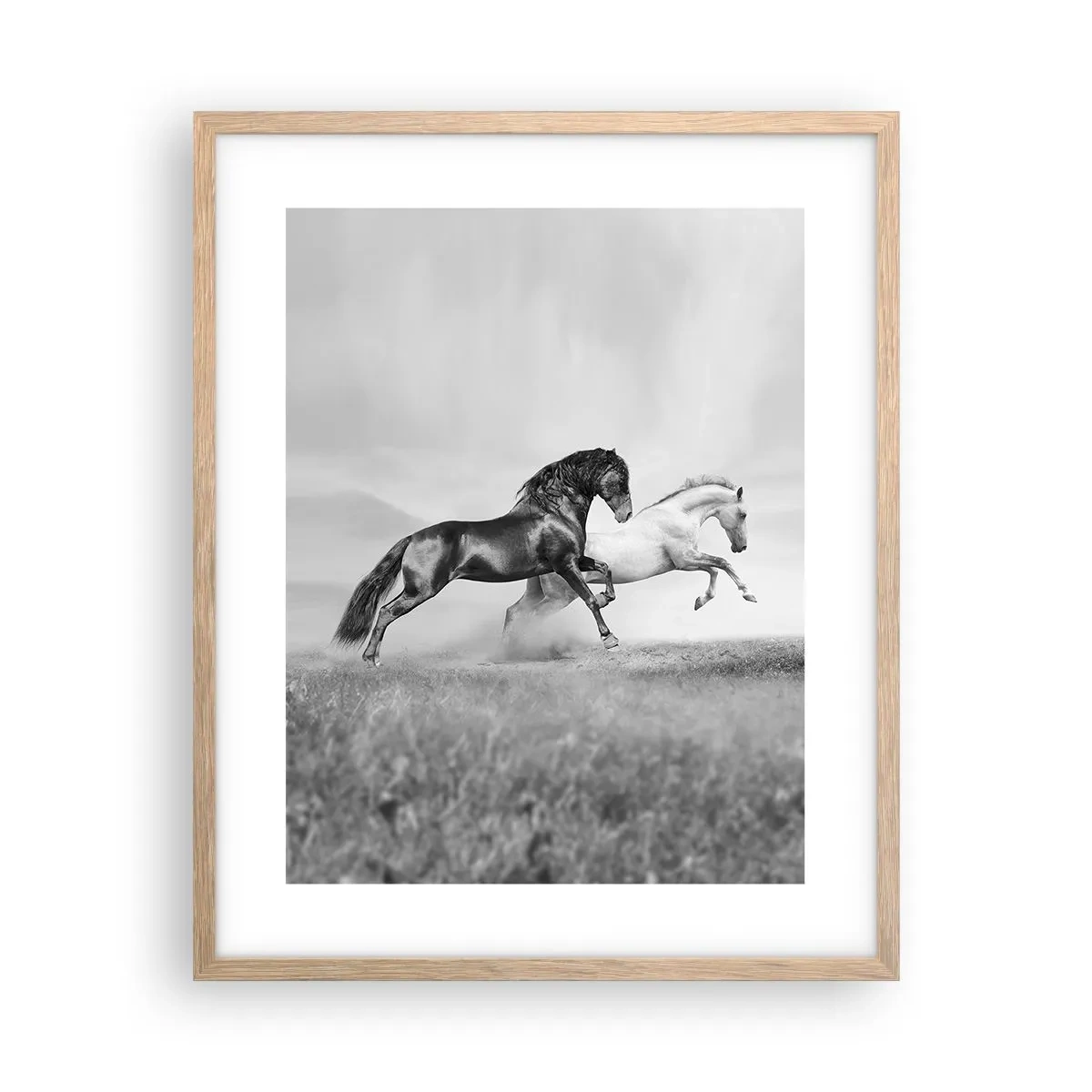 Plagát v ráme zo svetlého duba - Anjeli a démoni - 40x50 cm