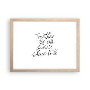 Plagát v ráme zo svetlého duba - Cítite to tiež? - 40x30 cm