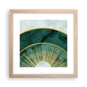 Plagát v ráme zo svetlého duba - Iná slnečná sústava - 30x30 cm