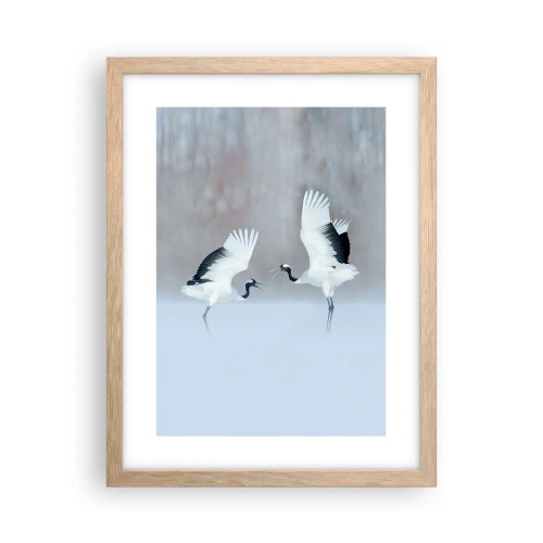 Plagát v ráme zo svetlého duba - Tanec v hmle - 30x40 cm