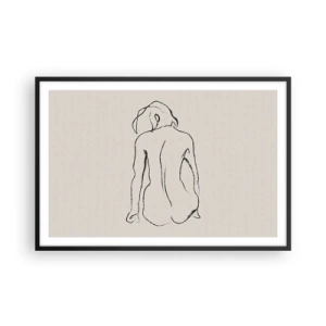 Plagát v čiernom ráme - Dievčenský akt - 91x61 cm