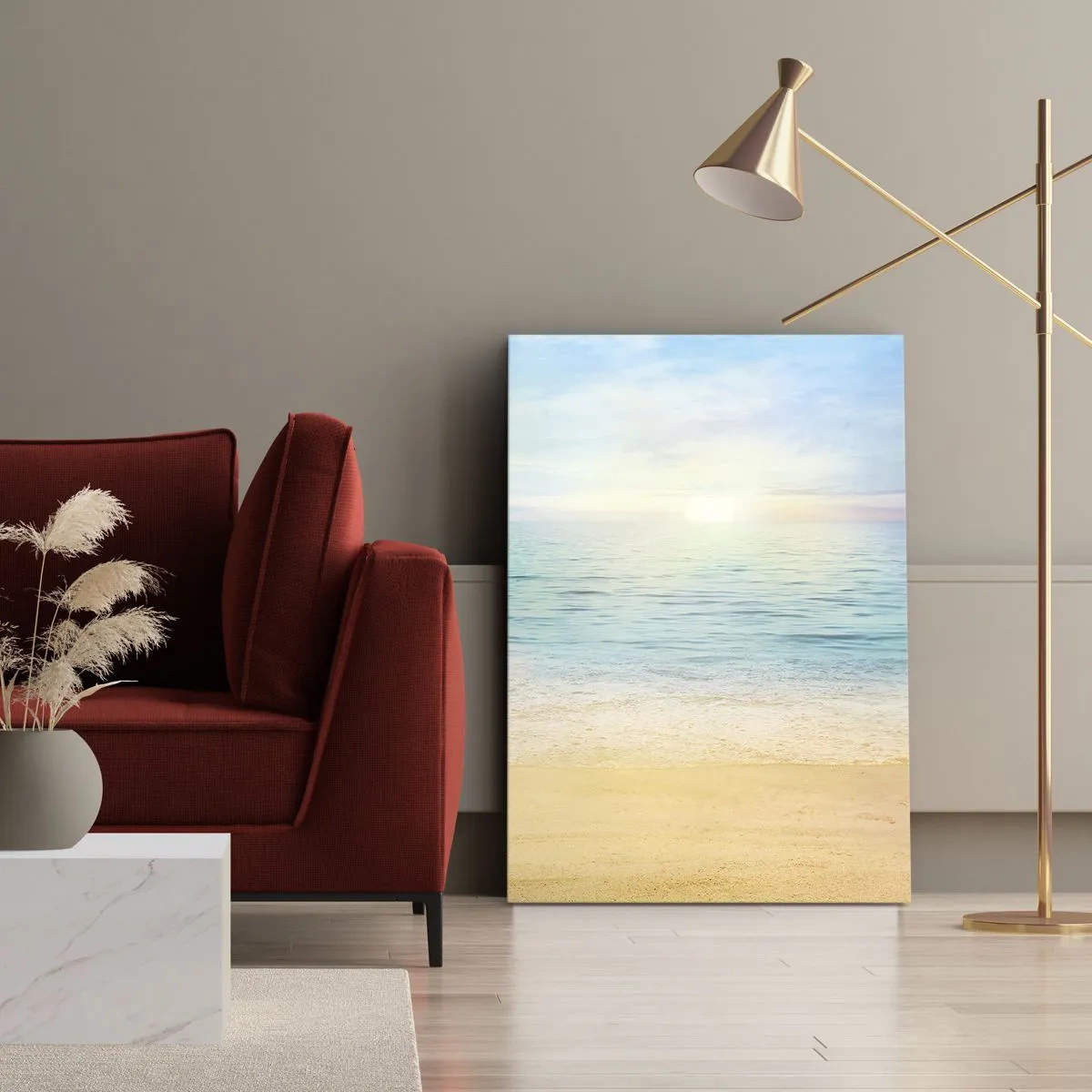 Obraz na plátne - Veľká modrá - 45x80 cm