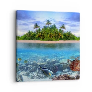 Obraz na plátne - Nebeský ostrov pozýva - 30x30 cm